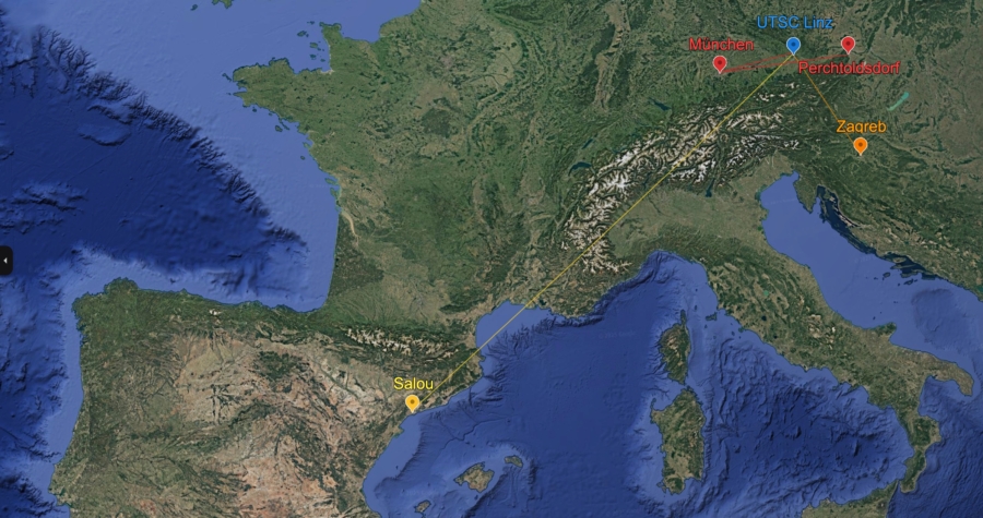 Map_Salou_Zagreb_Muenchen_Perchtoldsdorf